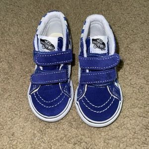 Blue checkered Vans toddler size 6